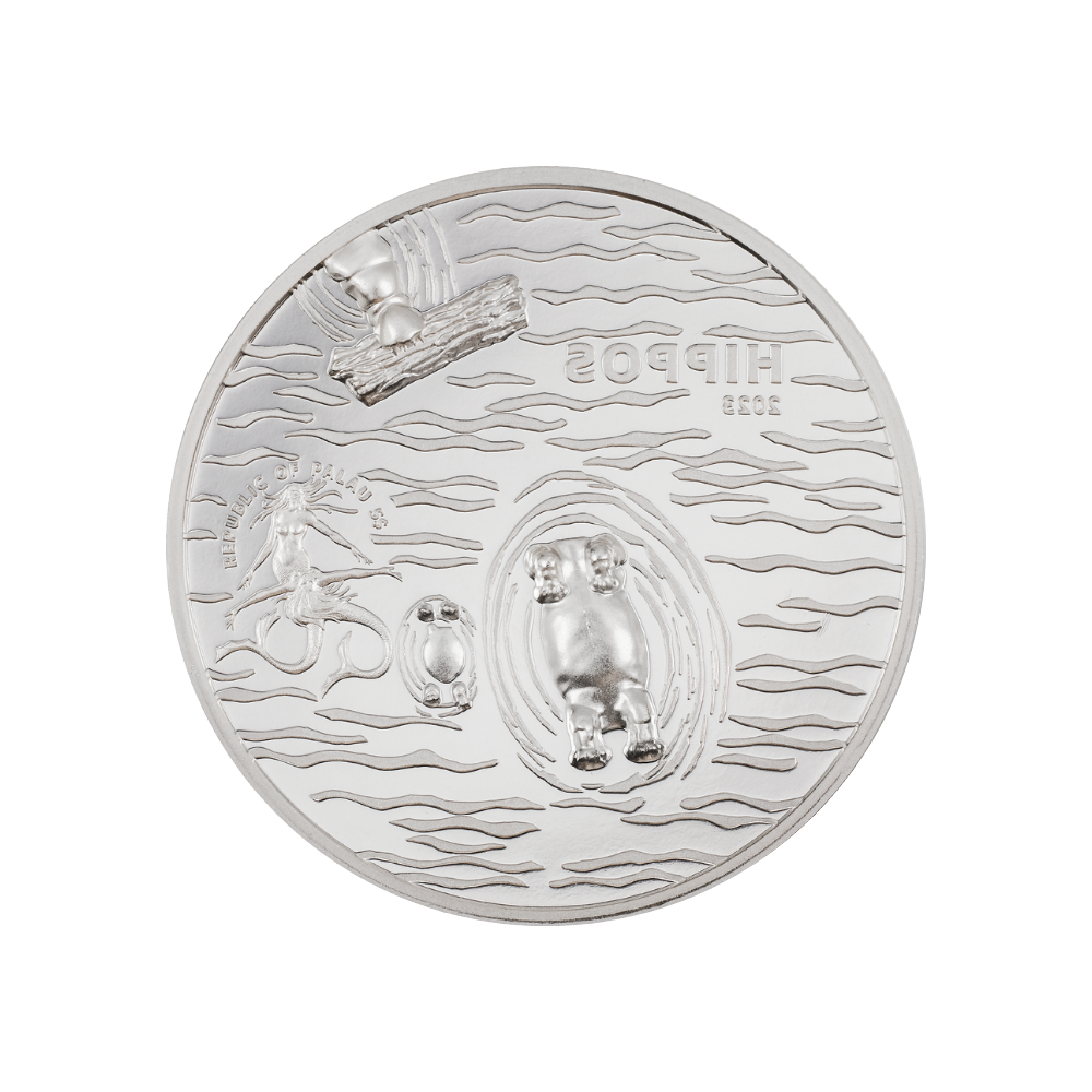 HIPPOS Private Split Views 1 Oz Silver Coin $5 Palau 2023