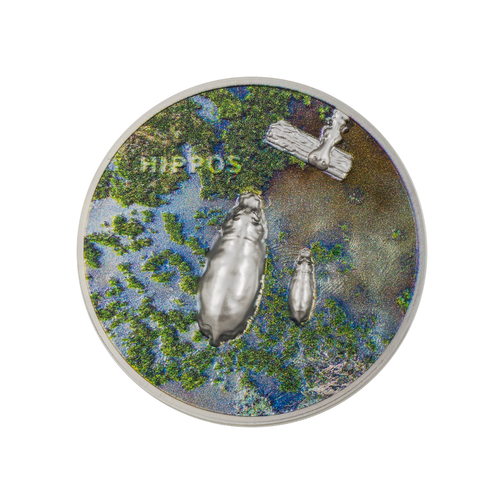 HIPPOS Private Split Views 1 Oz Silver Coin $5 Palau 2023