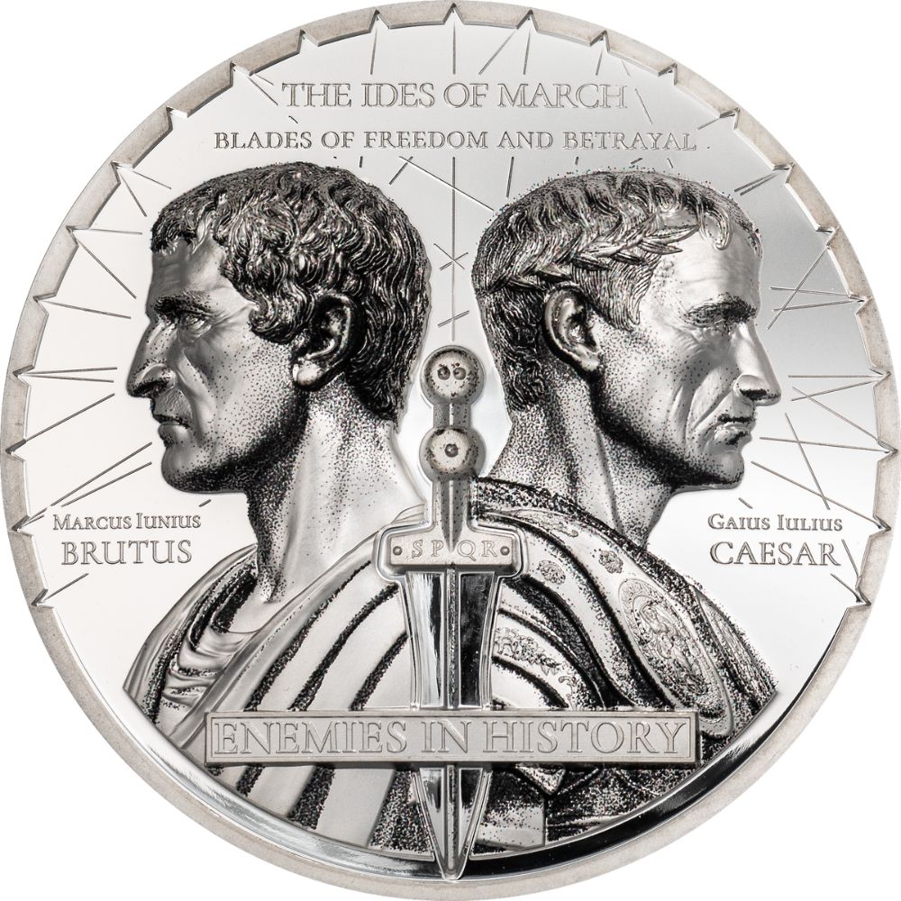 Historical Rivalries Brutus vs Caesar 2 oz Silver Coin 2025