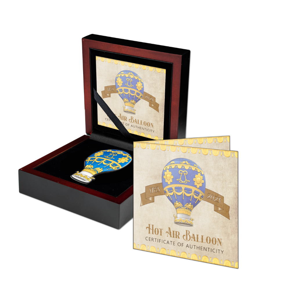 HOT AIR BALLOON 2 Oz Silver Coin 25 Francs Burundi 2023