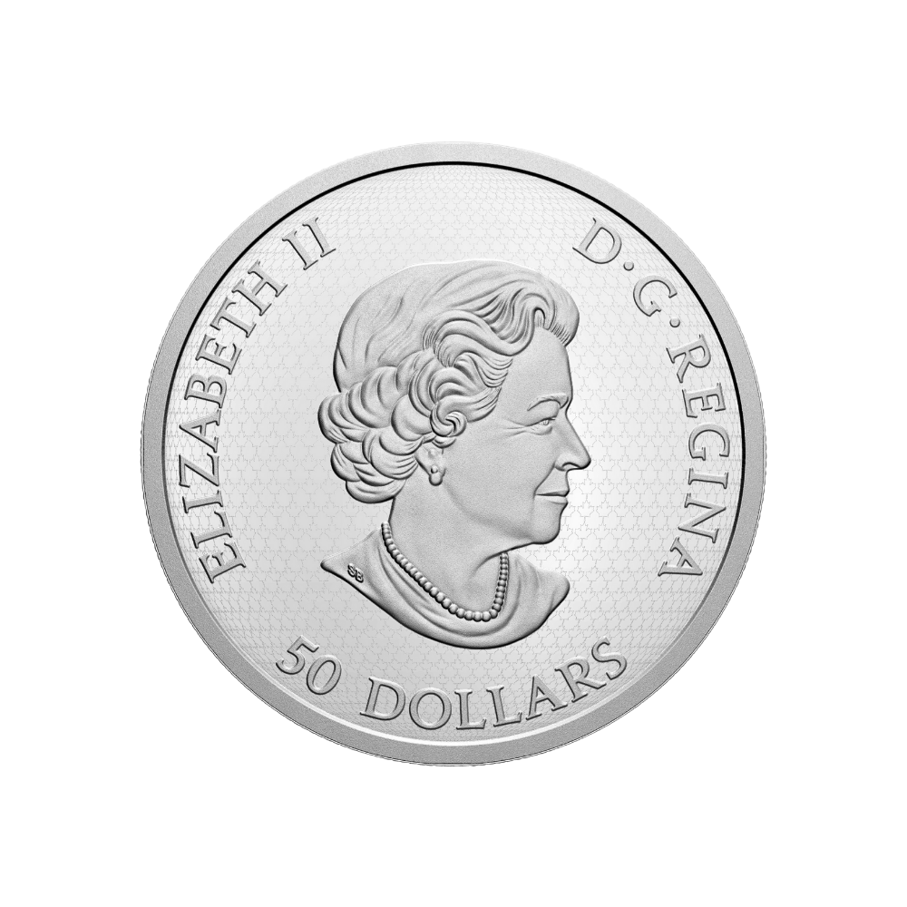 HUMMINGBIRD AND THE BLOOM 5 Oz Silver Coin $50 Canada 2020