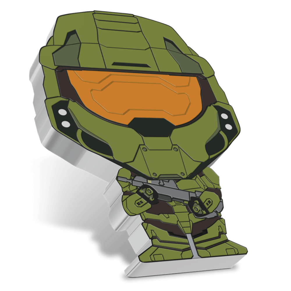 MASTER CHIEF Chibi 1 Oz Silver Coin $2 Niue 2021