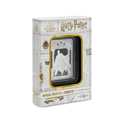 Harry Potter™ Magical Creatures Dementor Silver Coin packaging agoro