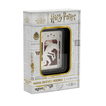 Harry Potter™ Magical Creatures Werewolf Silver Coin packaging - Agoro New Zealand Mint
