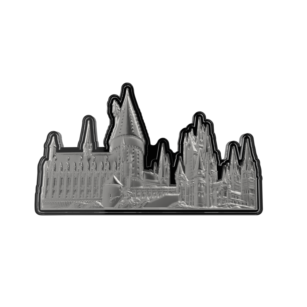 HARRY POTTER™ Hogwarts Castle Silver Collectible Coin AGORO