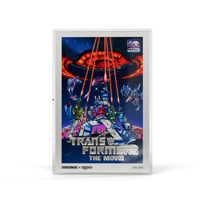 The Transformers: The Movie (1986) Poster Silver Collectible Foil Agoro