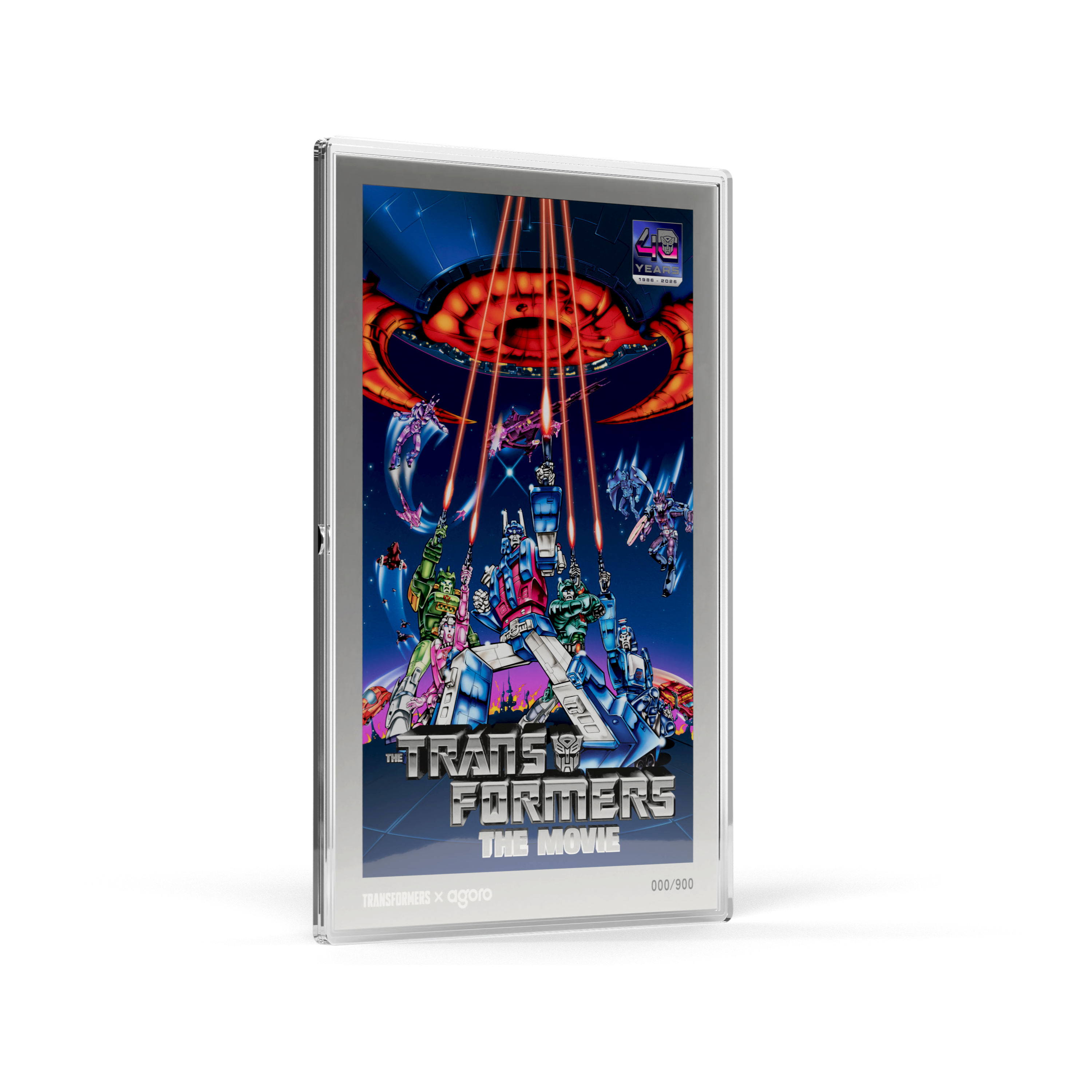 The Transformers: The Movie (1986) Poster Silver Collectible Foil Agoro