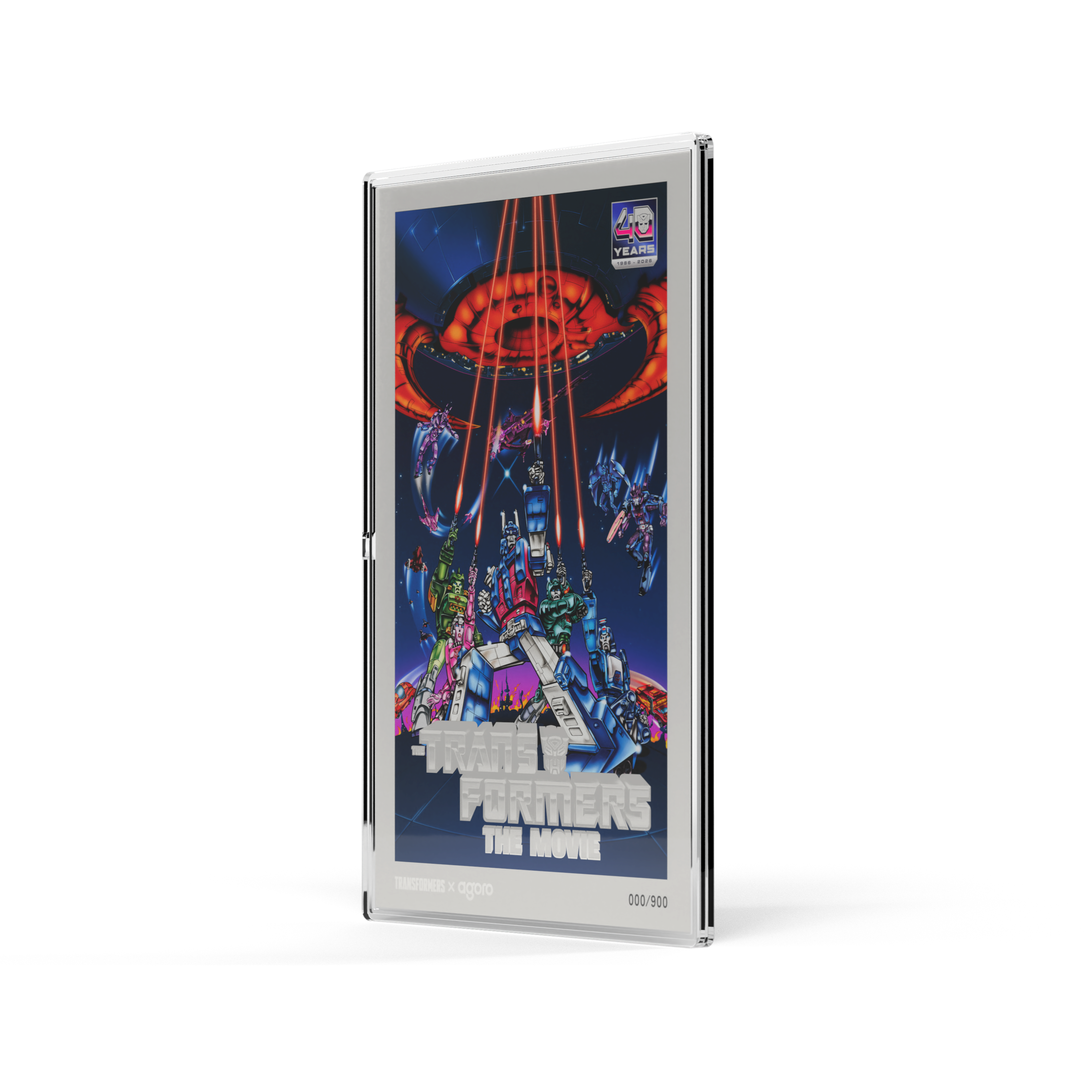 The Transformers: The Movie (1986) Poster Silver Collectible Foil Agoro