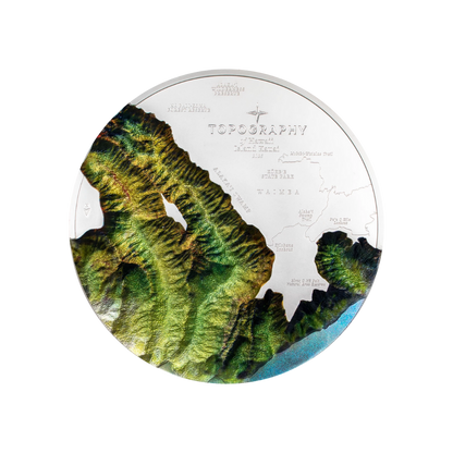 Hawaii Topography 1 Kg Kilo Silver Coin 2025