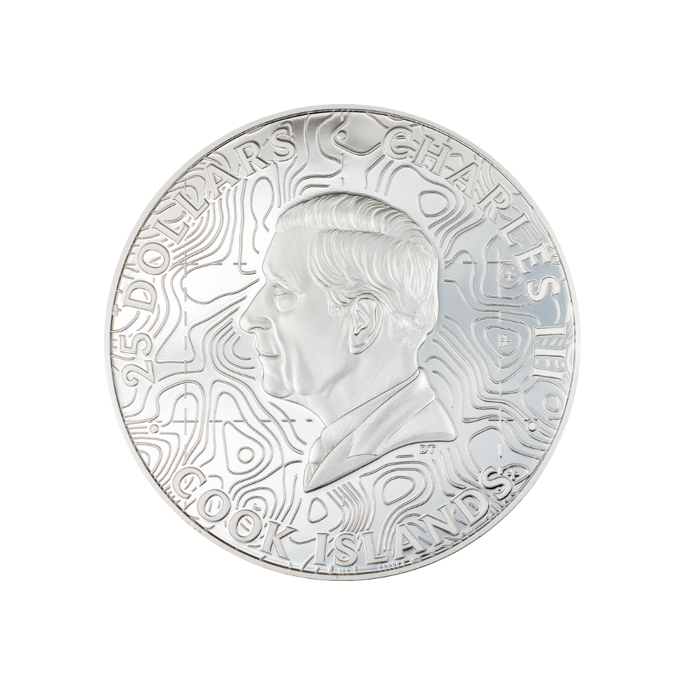 Hawaii Topography 5 Oz Silver Coin 2024