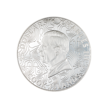 Hawaii Topography 5 Oz Silver Coin 2024