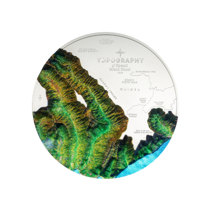 Hawaii Topography 5 Oz Silver Coin 2024
