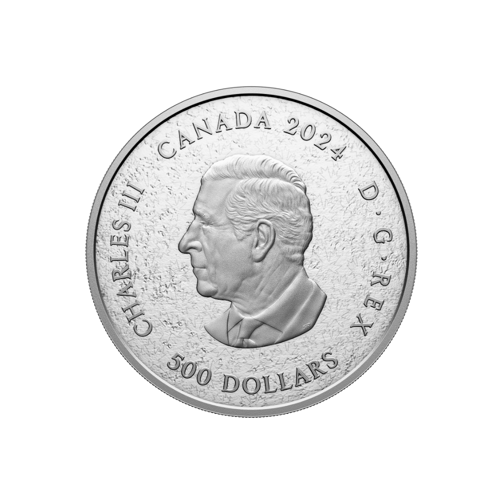 Heraldic Landscape Birds of Canada 5 Kilo Silver Coin $500 Canada 2024