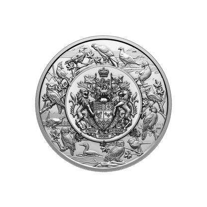 Heraldic Landscape Birds of Canada 5 Kilo Silver Coin $500 Canada 2024