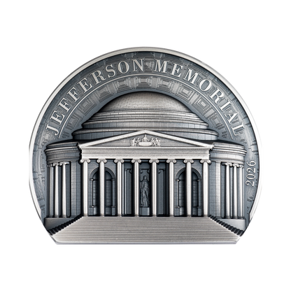 Historical Monuments Jefferson Memorial 2 oz Silver Coin 2026