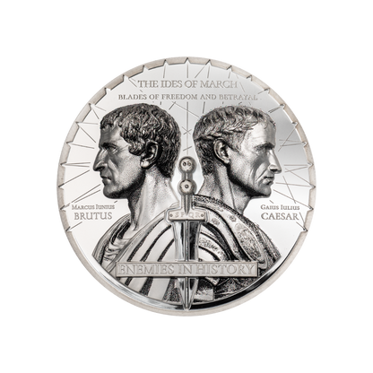 Historical Rivalries Brutus vs Caesar 2 oz Silver Coin 2025
