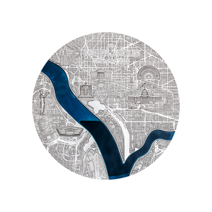 Washington DC Tiffany Art Metropolis 1 Kilo Silver Coin 2025