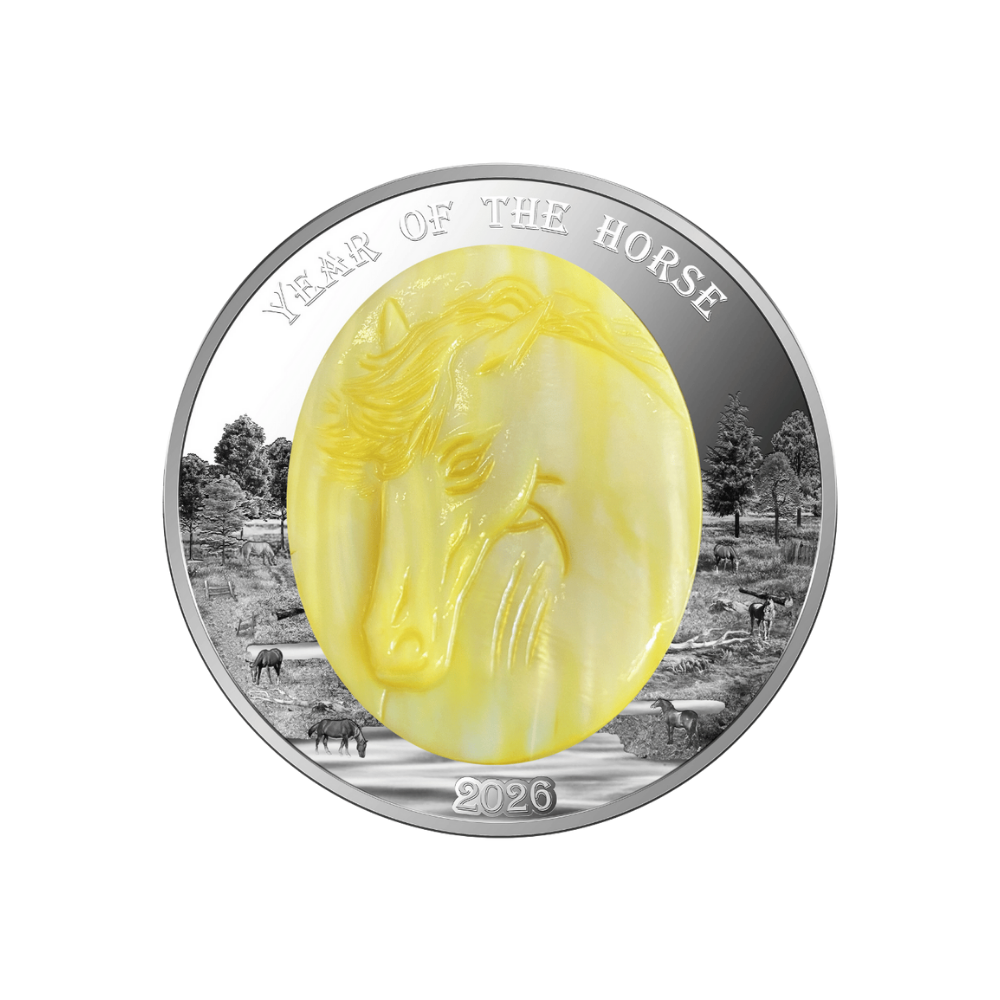 Horse Mother of Pearl Lunar Year 5 Oz Silver Coin 2026