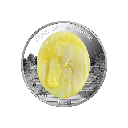 Horse Mother of Pearl Lunar Year 5 Oz Silver Coin 2026
