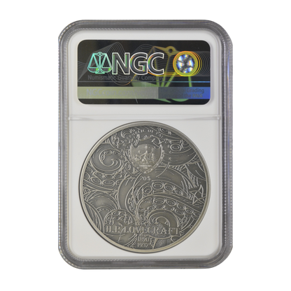Howard Phillips Lovecraft-AZATHOTH 3 Oz Silver Coin $20 Palau 2023- NGC graded MS 70 Antiqued