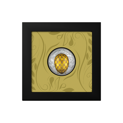 IMPERIAL CORONATION EGG Faberge Eggs 2 Oz Silver Coin 1000 Togrog Mongolia 2024