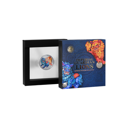 IMPERIAL GUARDIAN LIONS Oriental Culture Silver Coin 10 Cedis Ghana 2024