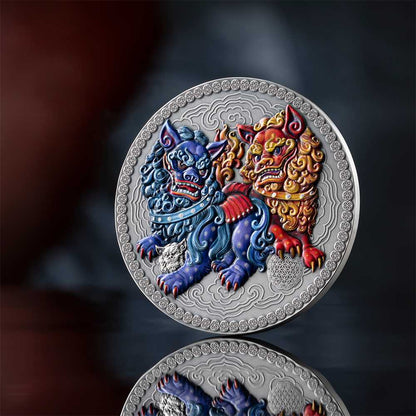 IMPERIAL GUARDIAN LIONS Oriental Culture Silver Coin 10 Cedis Ghana 2024 - PARTHAVA COIN