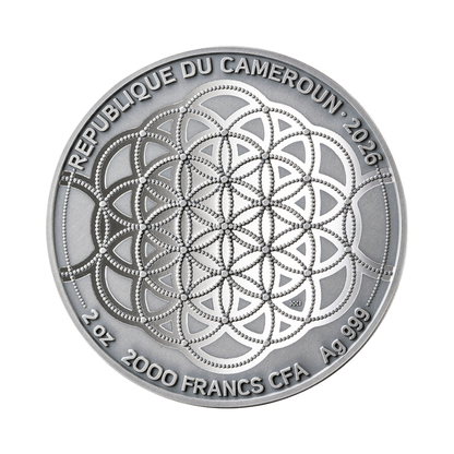 Indian Elephant Patterns of The World 2 Oz Silver Coin 2026 MINT XXI