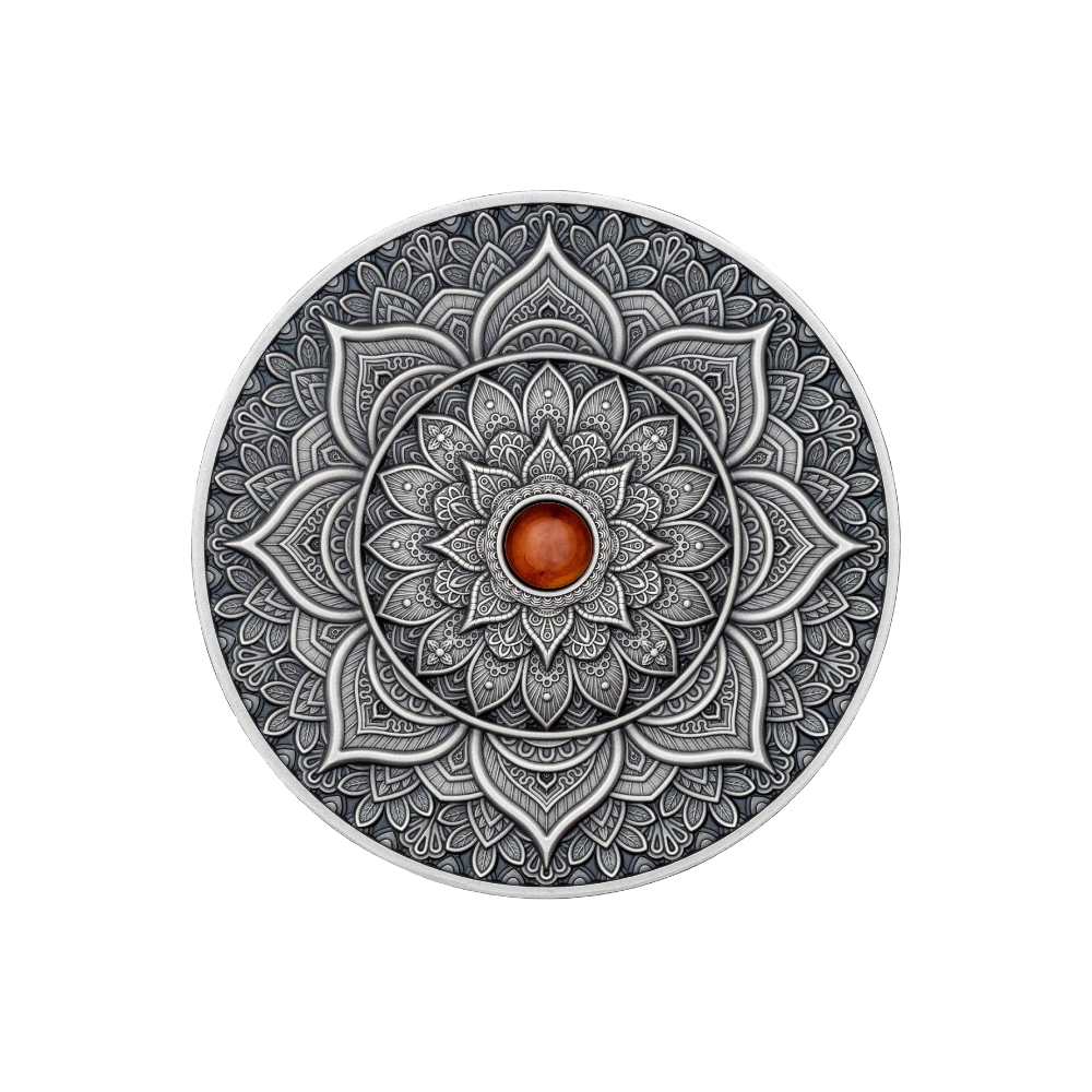 INDIAN Mandala Art 3 Oz Silver Coin $10 Fiji 2023