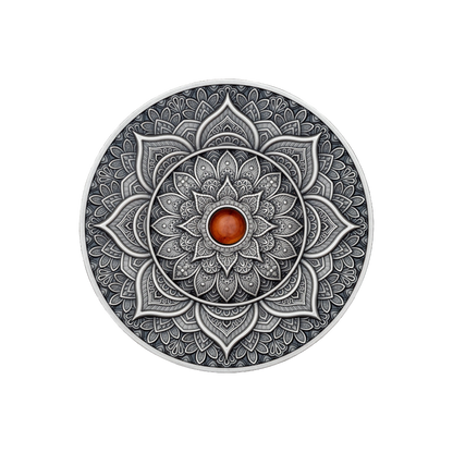 INDIAN Mandala Art 3 Oz Silver Coin $10 Fiji 2023