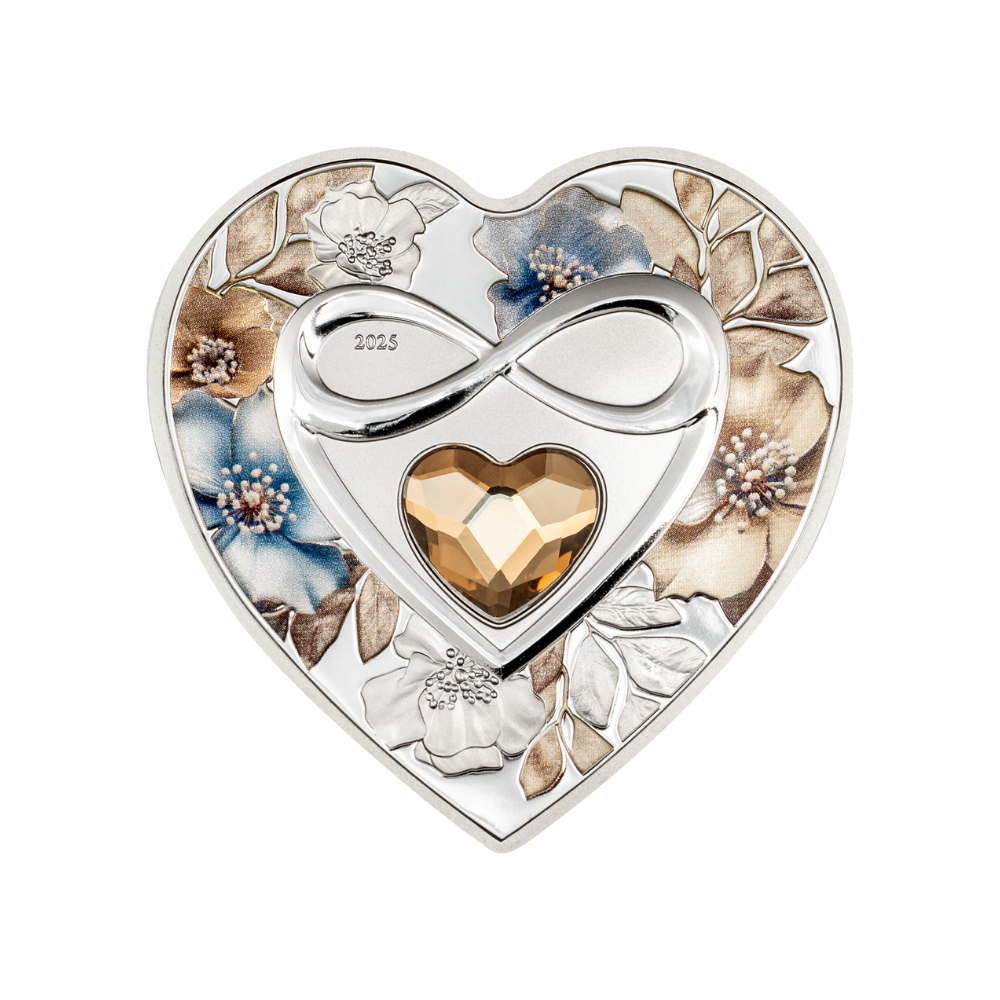 INFINITY Brilliant Love Silver Coin $5 Cook Islands 2025