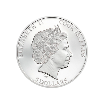 IN MEMORIAM QUEEN ELIZABETH II 1 Oz Silver Coin $5 Cook Islands 2022