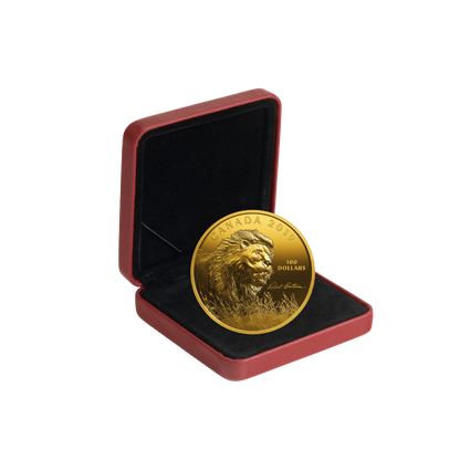 INTO THE LIGHT-LION by Robert Bateman 10 Oz Silver Coin $100 Canada 2019