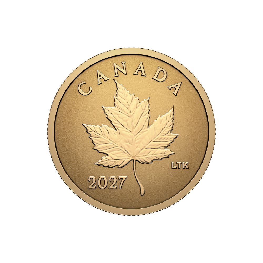 Iconic Maple Leaf Pure Gold Coin Canada 2027 Royal Canadian Mint