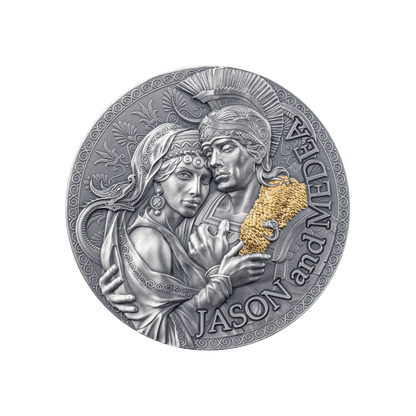 JASON AND MEDEA Great Greek Mythology 2 Oz Silver Coin 2000 Francs Cameroon 2024
