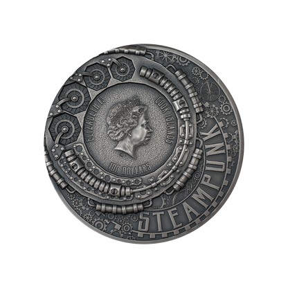 JET PACK Steampunk 1 Kg Kilo Edition Silver Coin $100 Cook Islands 2023