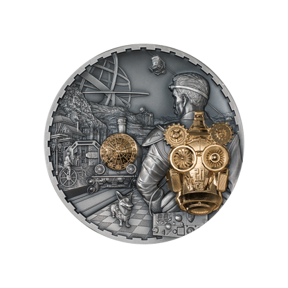 JET PACK Steampunk 1 Kg Kilo Edition Silver Coin $100 Cook Islands 2023