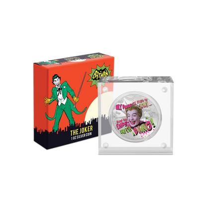 JOKER Batman 1966 1 Oz Silver Coin $2 Niue 2020