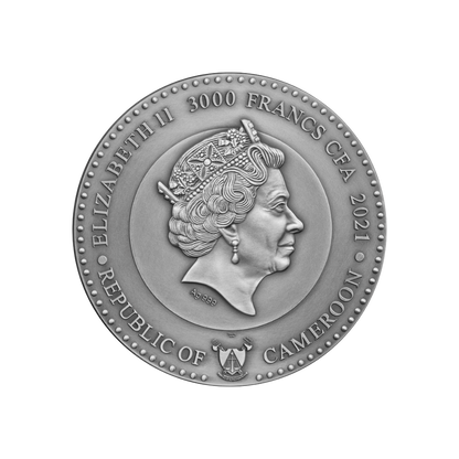 JUPITER Planets and Gods 3 Oz Silver Coin 3000 Francs Cameroon 2021