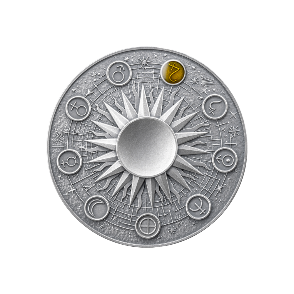 JUPITER Solar System 2 Oz Silver Coin 10 Cedis Ghana 2025