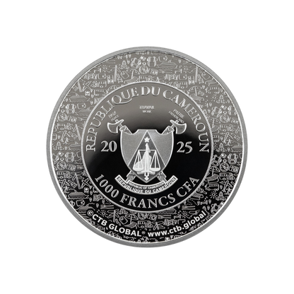 HORSESHOE BEND Journey of Lifetime 1 Oz Silver Coin 1000 Francs Cameroon 2025