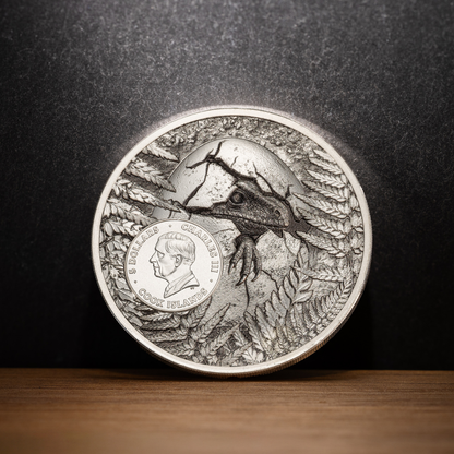 Jurassic Relics Carcharodontosaurus 1 oz Silver Coin 2026