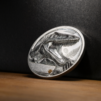 Jurassic Relics Carcharodontosaurus 1 oz Silver Coin 2026