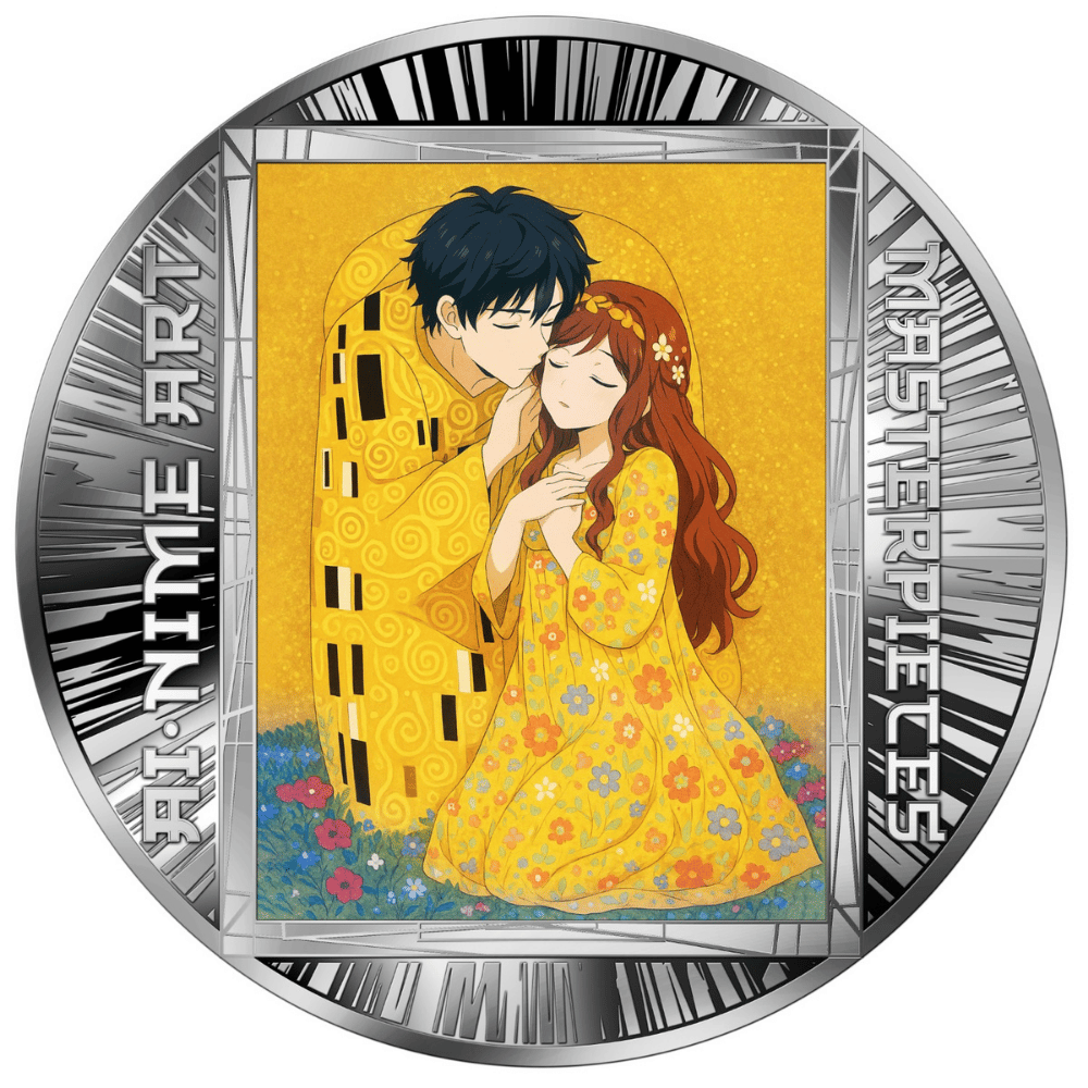 Kiss AI-nime Art Masterpieces Silver Coin 2025 reverse popcoins parthava coin