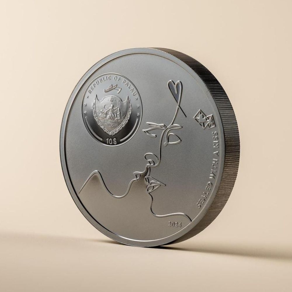 KISS IN THE KISS Carpe Diem 2 Oz Silver Coin $10 Palau 2024 - PARTHAVA COIN