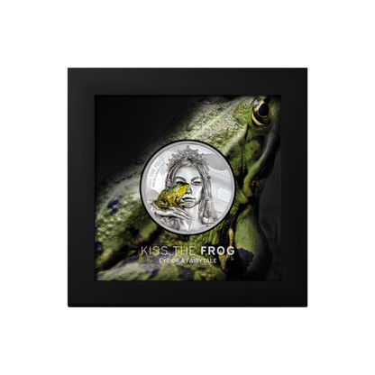 KISS THE FROG Eye of a Fairytale 2 Oz Silver Coin $10 Cook Islands 2023