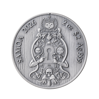Knights Templar Secret Societies 2 Oz Silver Coin MINT XXI