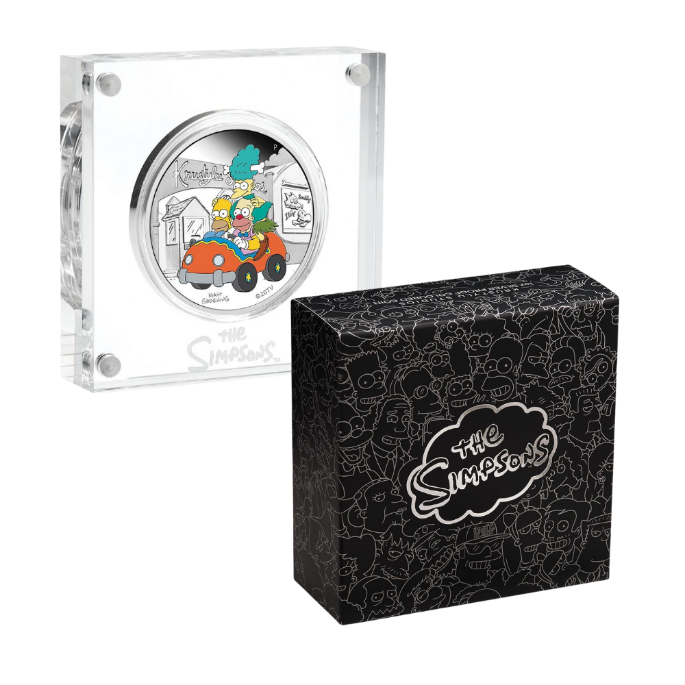 KRUSTYLU STUDIOS Simpsons 1 Oz Silver Coin $1 Tuvalu 2022