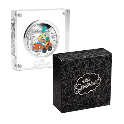 KRUSTYLU STUDIOS Simpsons 1 Oz Silver Coin $1 Tuvalu 2022