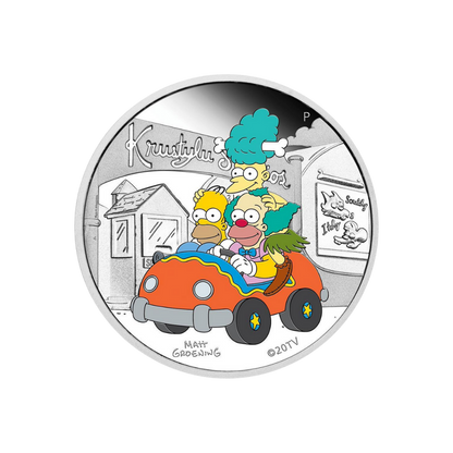 KRUSTYLU STUDIOS Simpsons 1 Oz Silver Coin $1 Tuvalu 2022